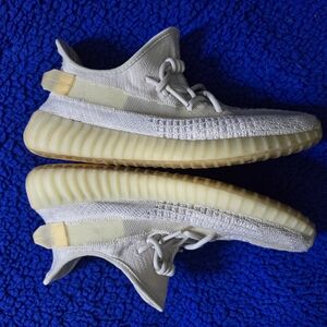 Adidas Cream and Yellow Primeknit Sneakers
